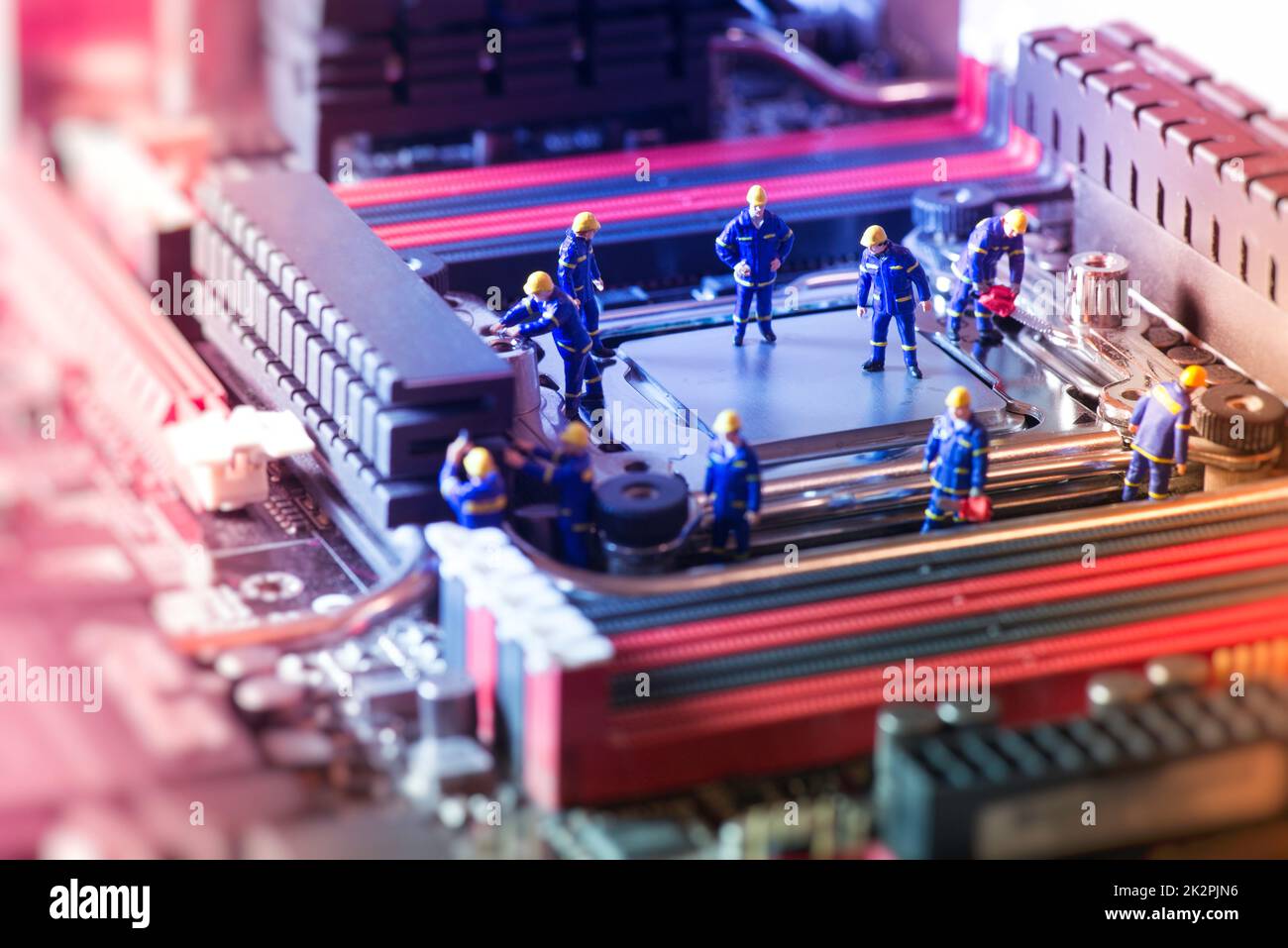 Picture of Diagnosis of motherboard. Technology concept Stock Photo - Alamy