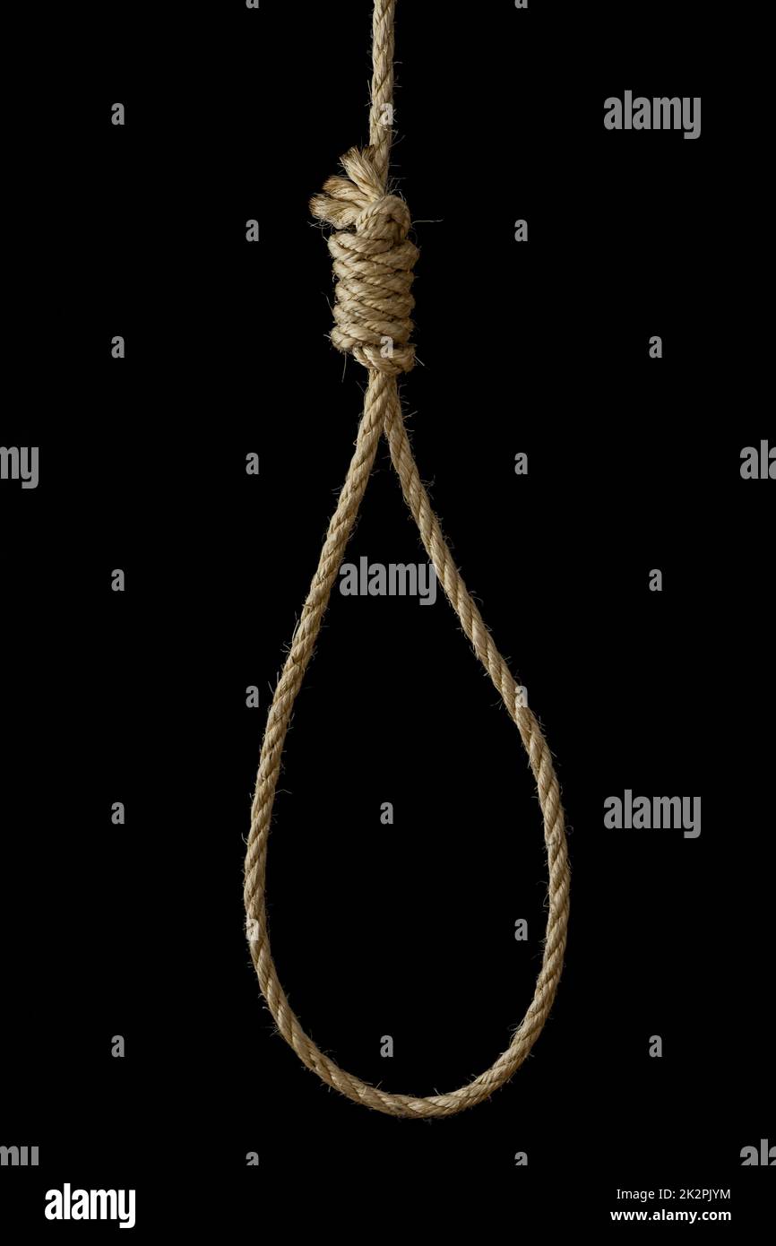 knotted gallows rope Stock Photo - Alamy