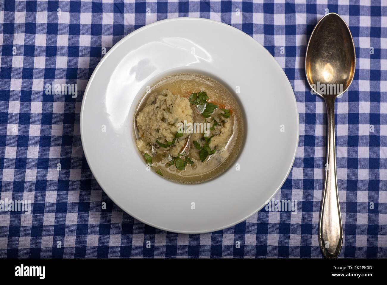 bavarian dumpling soup Stock Photo
