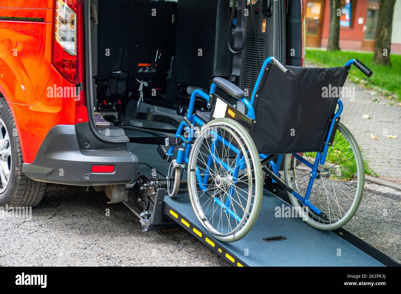 car adapted for transporting people in a wheelchair Stock Photo Alamy