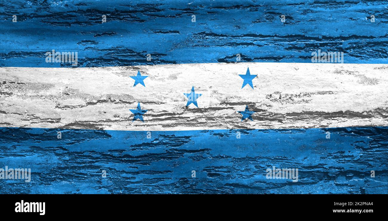 3D-Illustration of a Honduras flag - realistic waving fabric flag Stock Photo