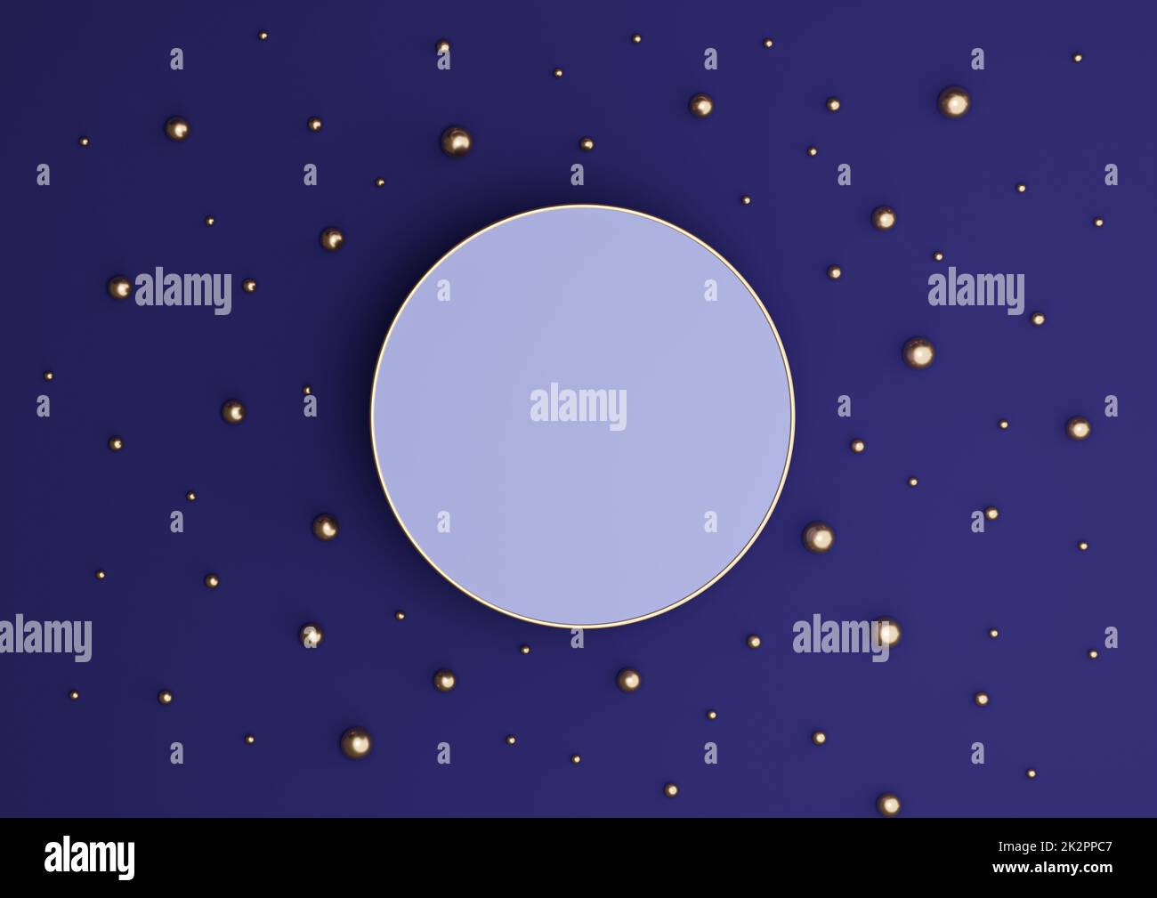 Dark blue 3D rendering luxury product display podium or stand minimal ...