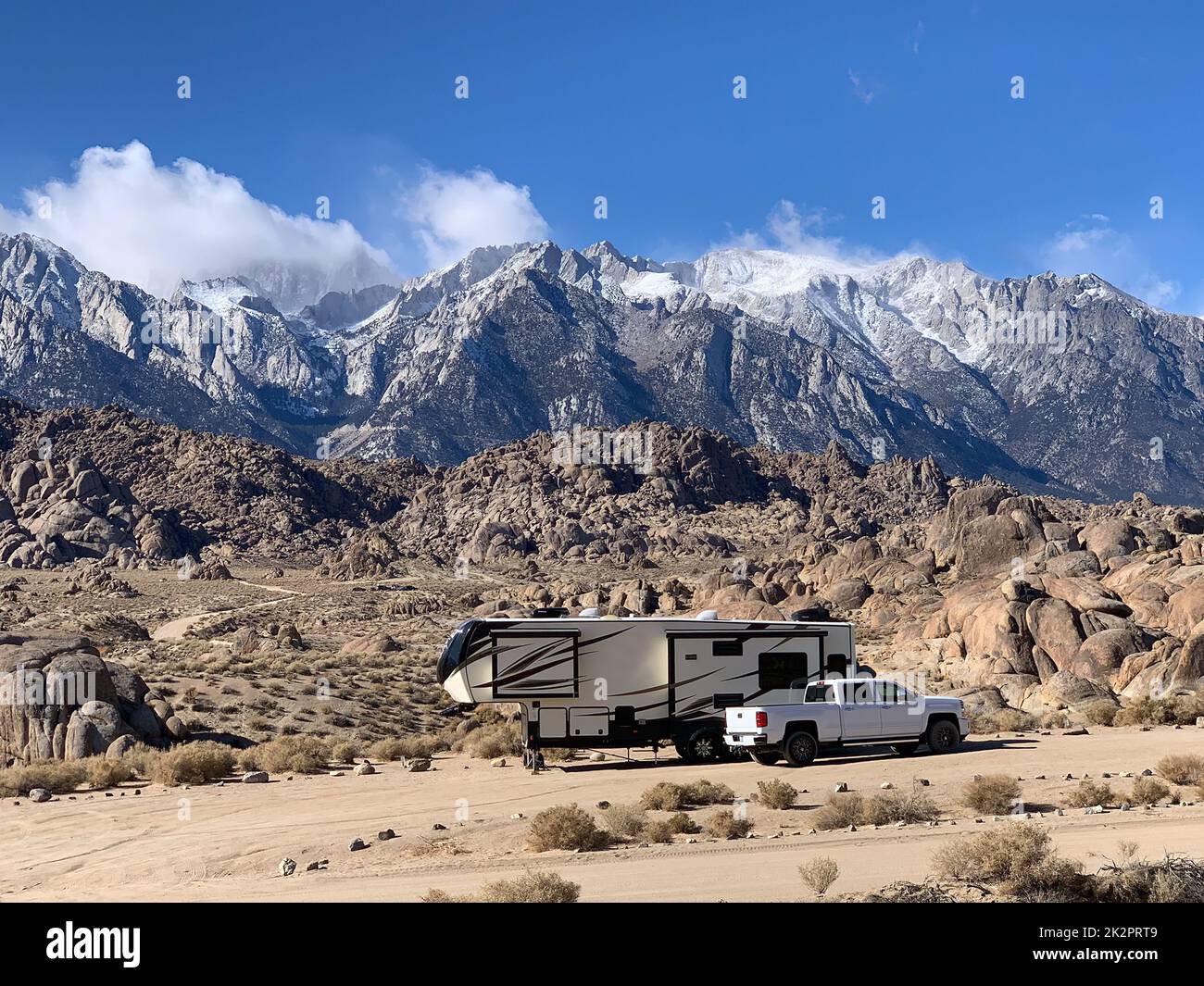 Rving in the Alabma Hills Stock Photo