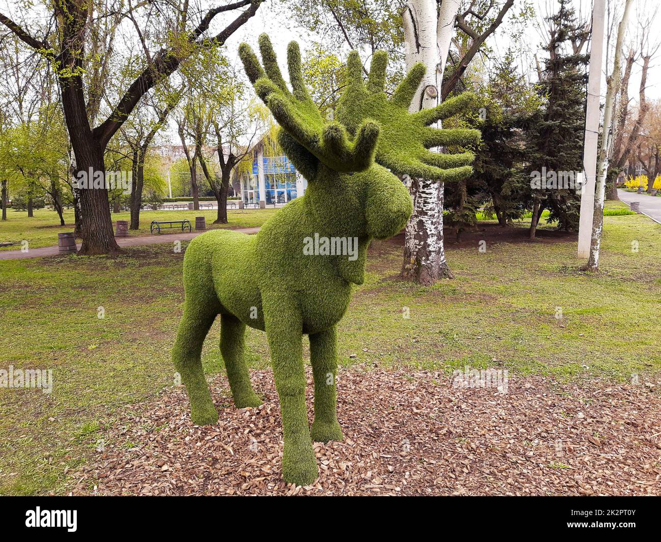 Decorative sculpture of an elk Stock Photo Alamy