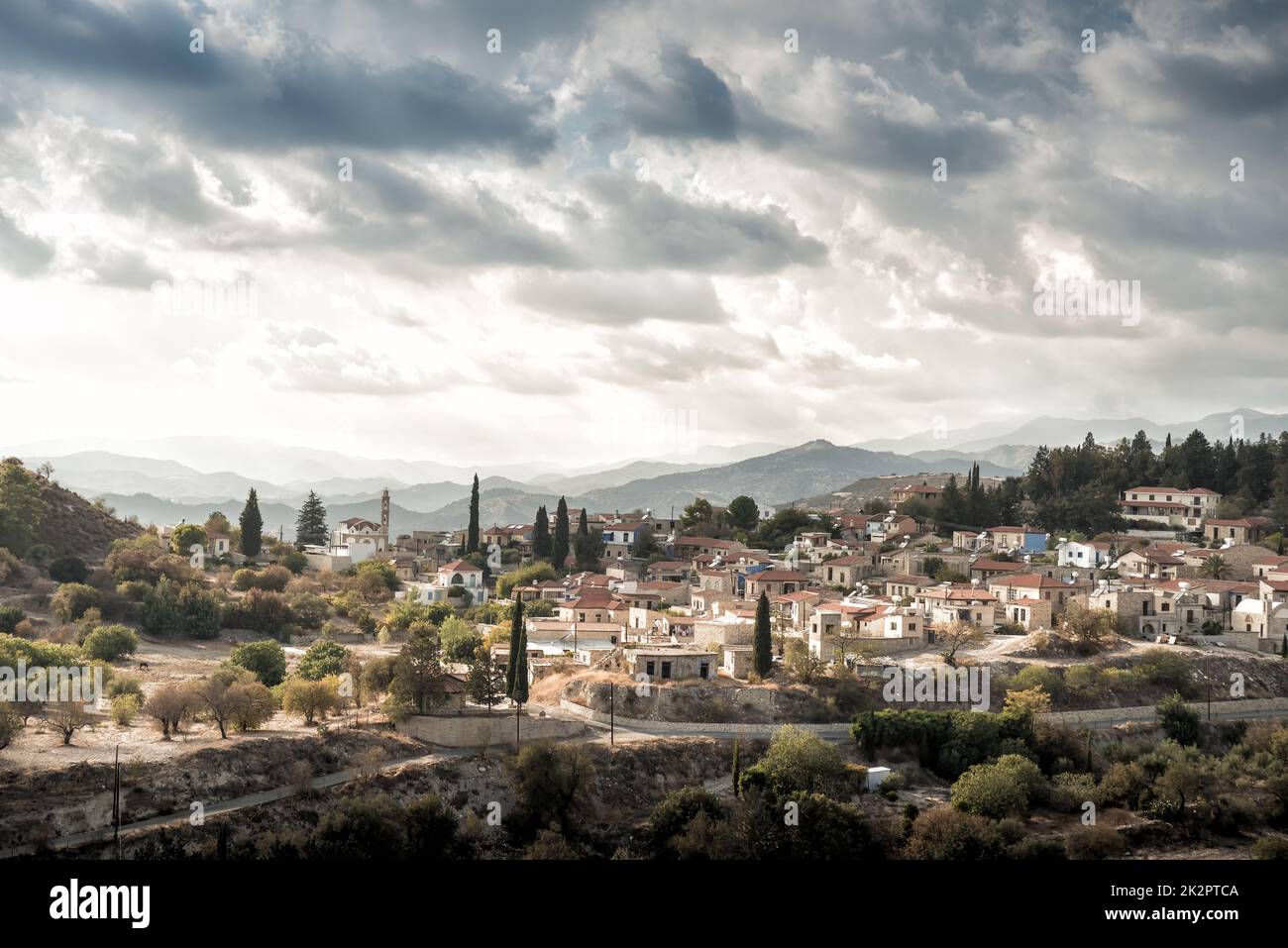 Kato Drys, a small village in Cyprus, northwest of Larnaca Stock Photo