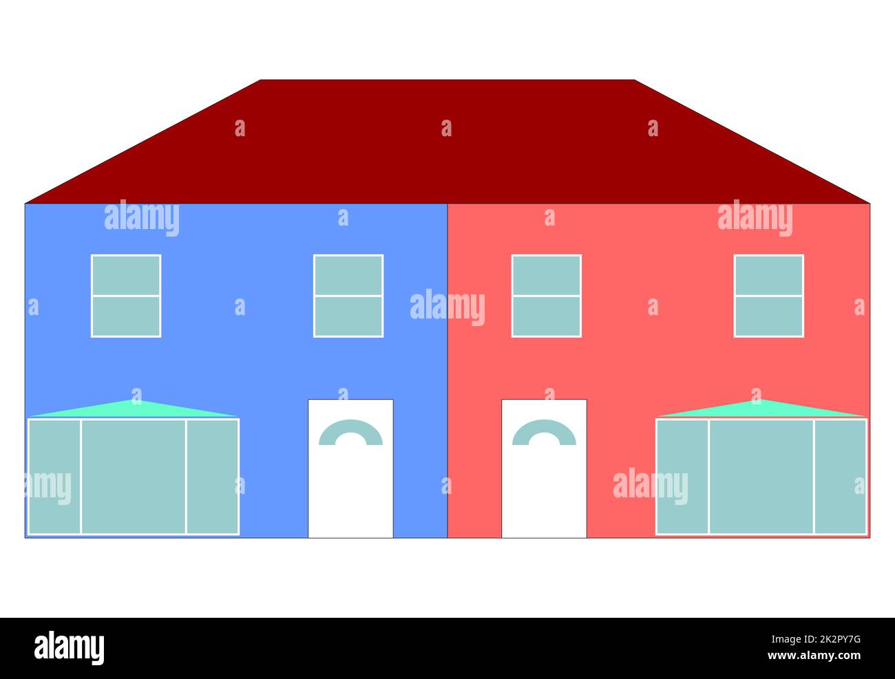 semi detached houses Stock Photo Alamy