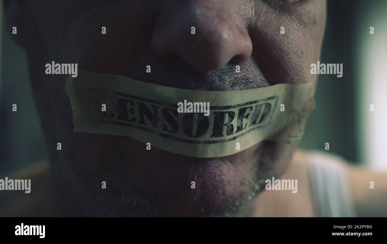Censorship Freedom Of Speech Concept Stock Photo Alamy