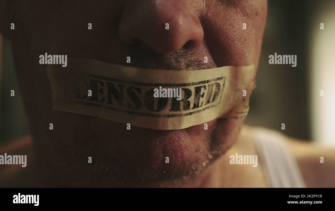 Censorship Freedom Of Speech Concept Stock Photo Alamy