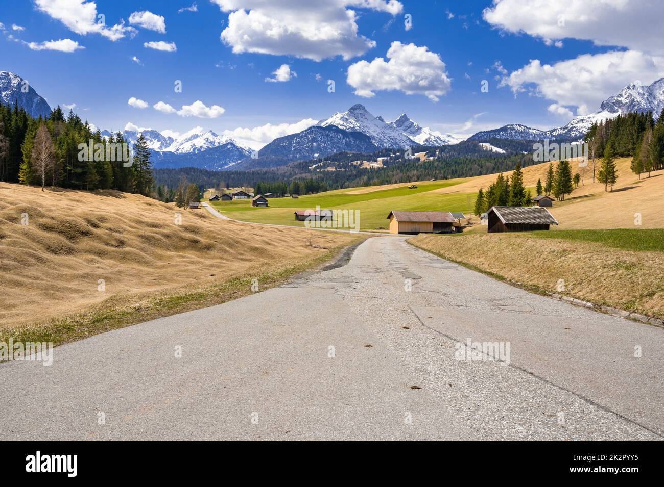 Humpback meadows in the Karwendel mountains Stock Photo