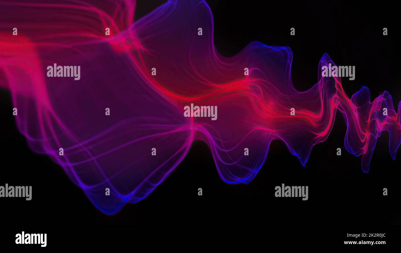 Abstract Digital Wave And Smoke Flow Stock Photo - Alamy