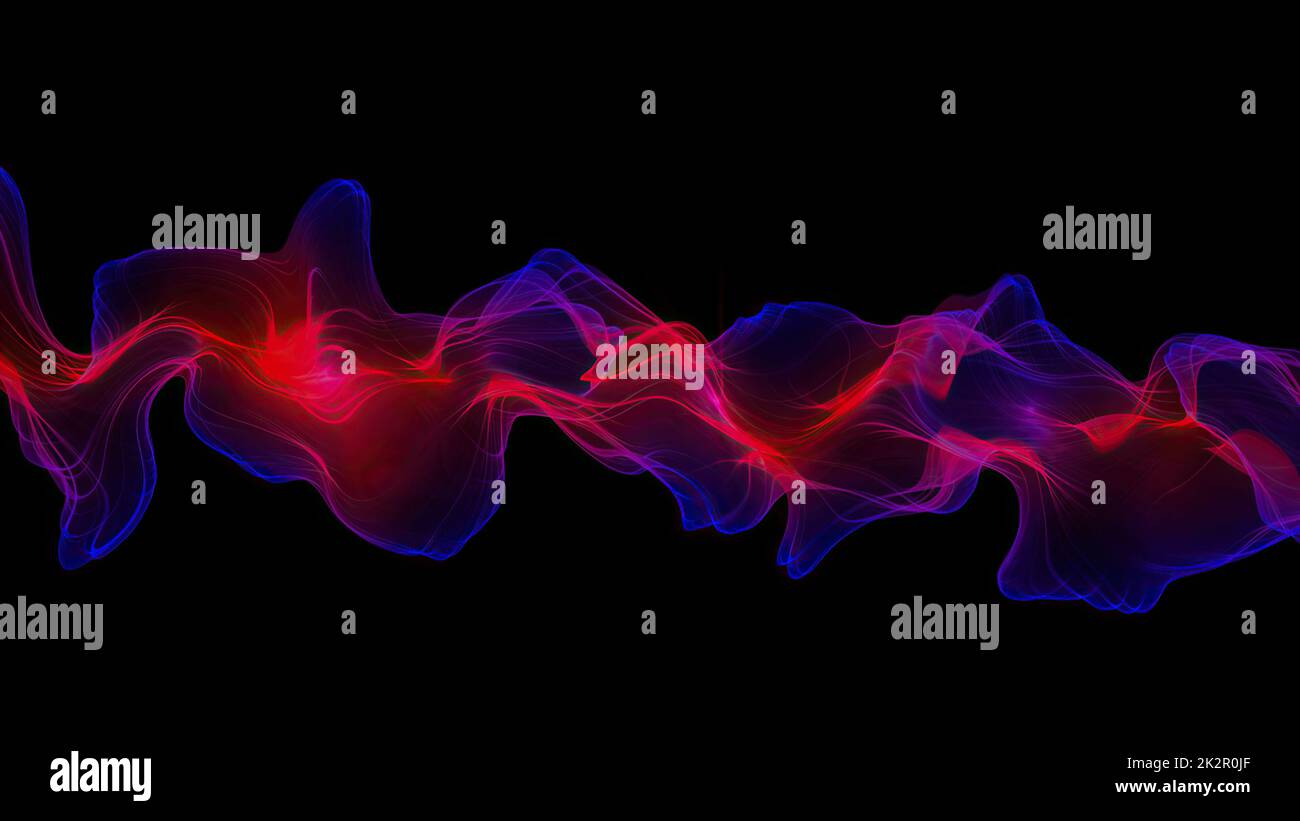 Abstract Digital Wave And Smoke Flow Stock Photo - Alamy
