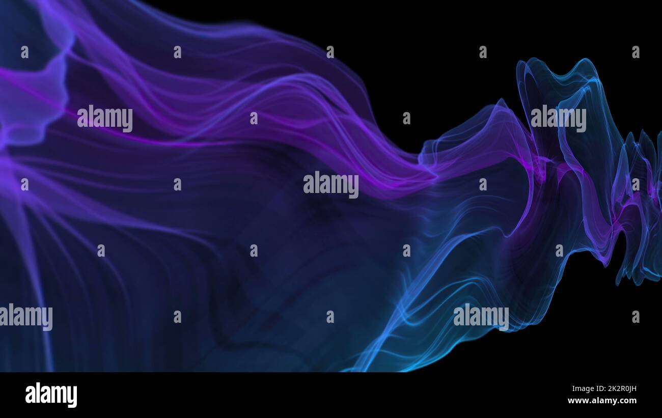 Abstract Digital Wave And Smoke Flow Stock Photo - Alamy