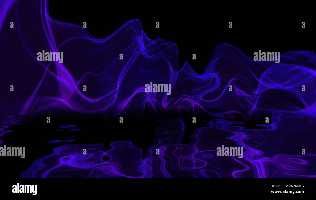 Abstract Digital Wave And Smoke Flow Stock Photo - Alamy