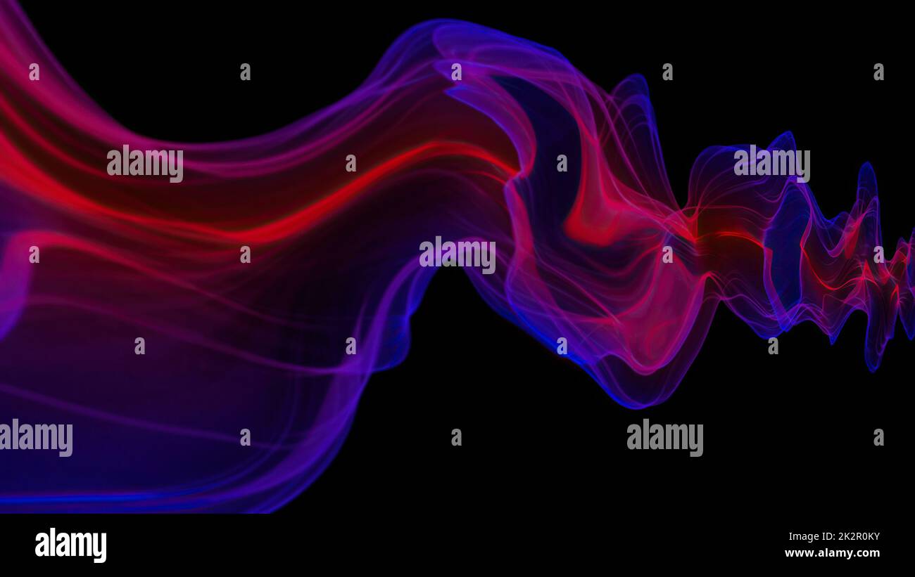 Abstract Digital Wave And Smoke Flow Stock Photo - Alamy
