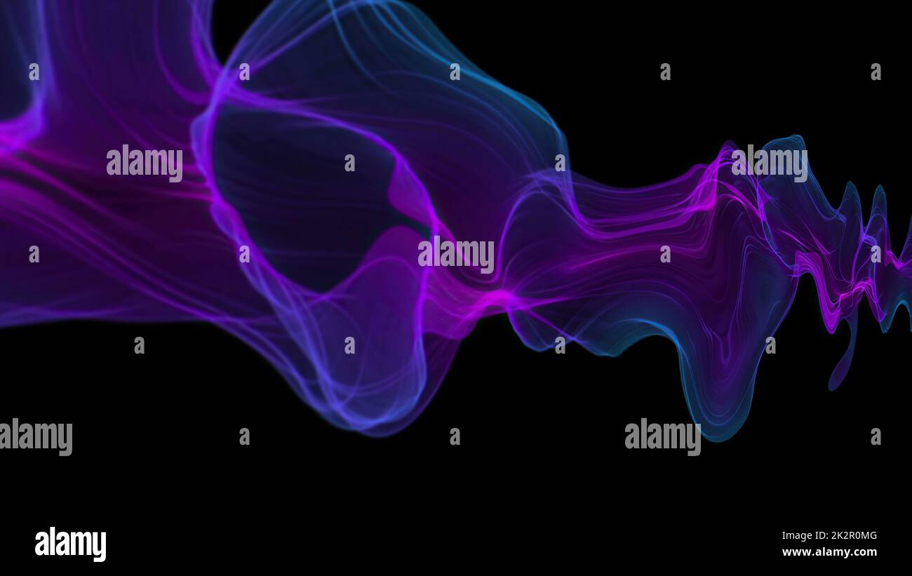Abstract Digital Wave And Smoke Flow Stock Photo - Alamy