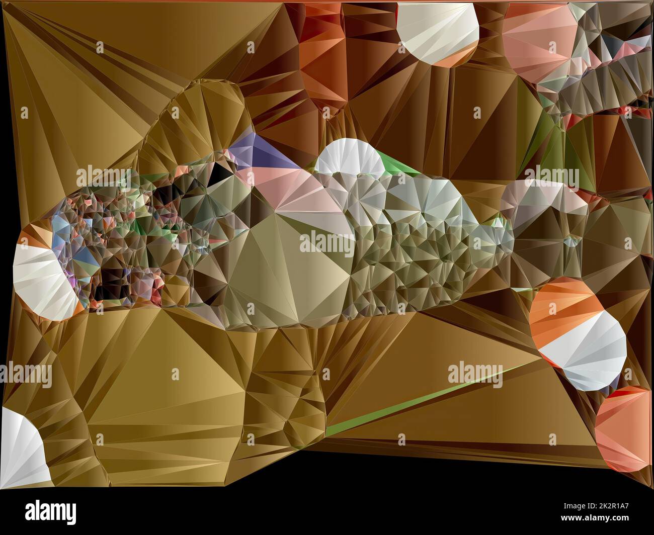 Artwork of abstract composition made with geometrical shapes and ...