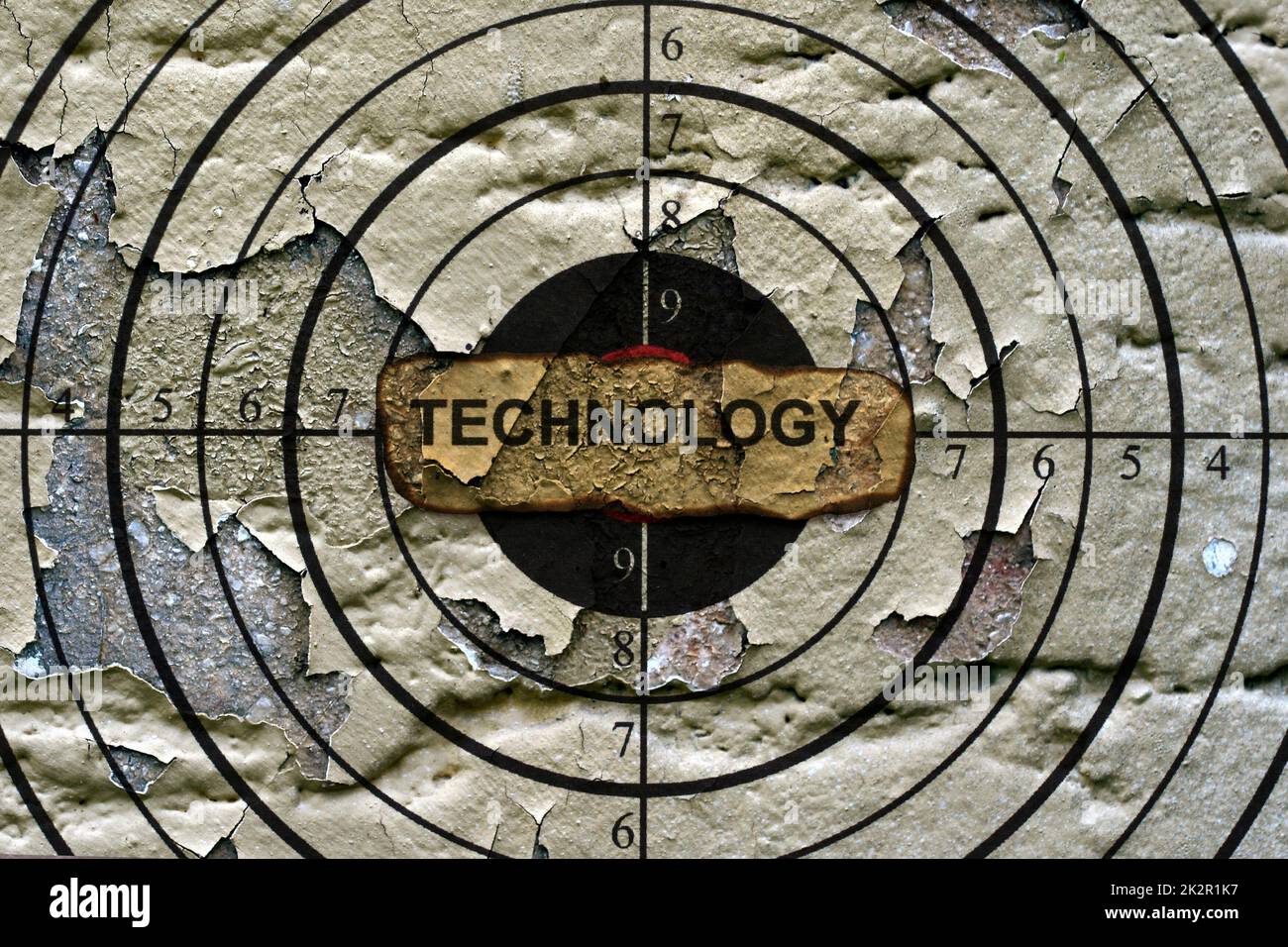 Technology Target Grunge Concept Stock Photo - Alamy