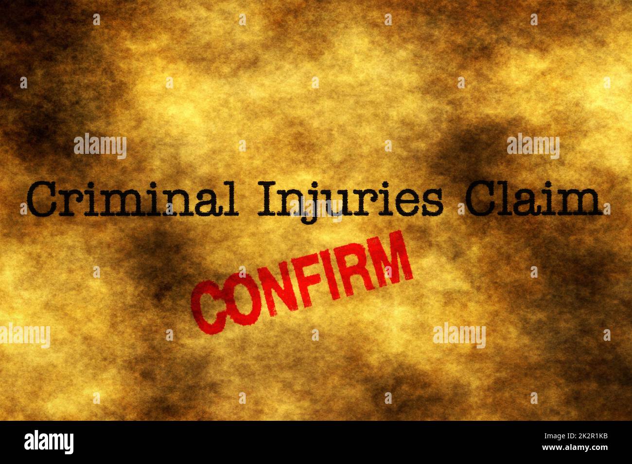 Criminal injury claim Stock Photo