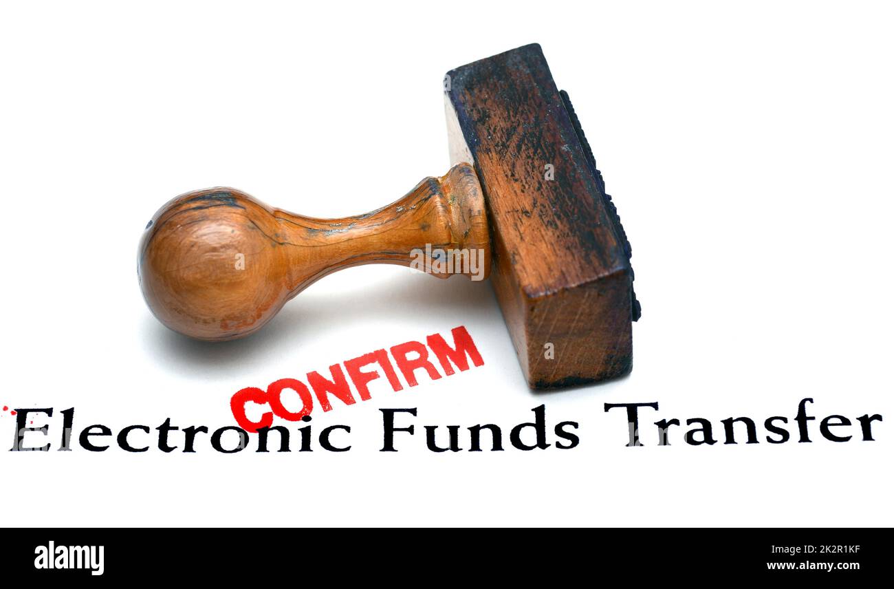 Electronic funds transfer Stock Photo