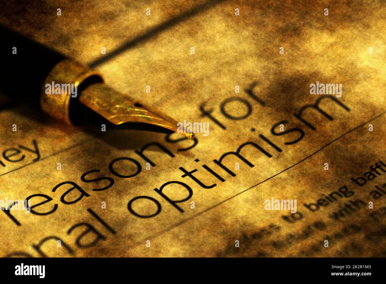 Reasons for optimism Stock Photo