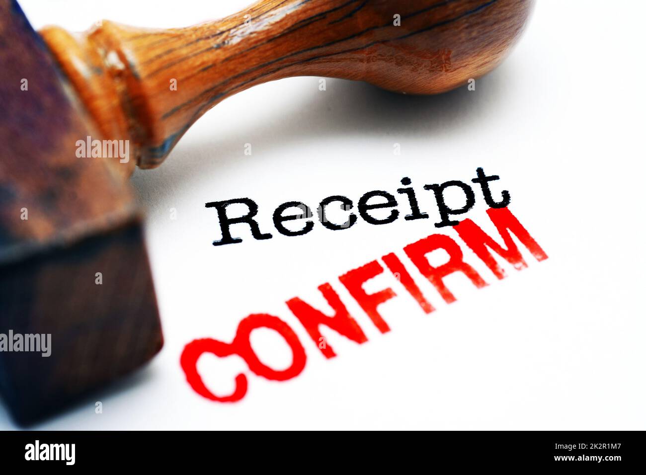 Receipt confirm Stock Photo