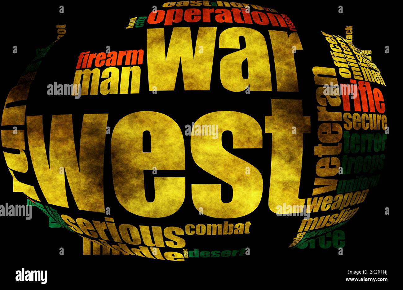 Military word cloud grunge concept Stock Photo