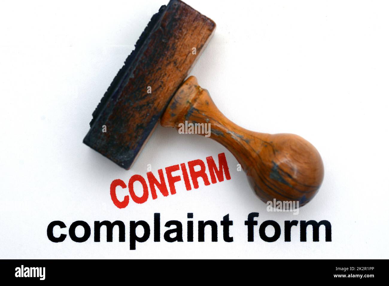 Complain form confirm Stock Photo