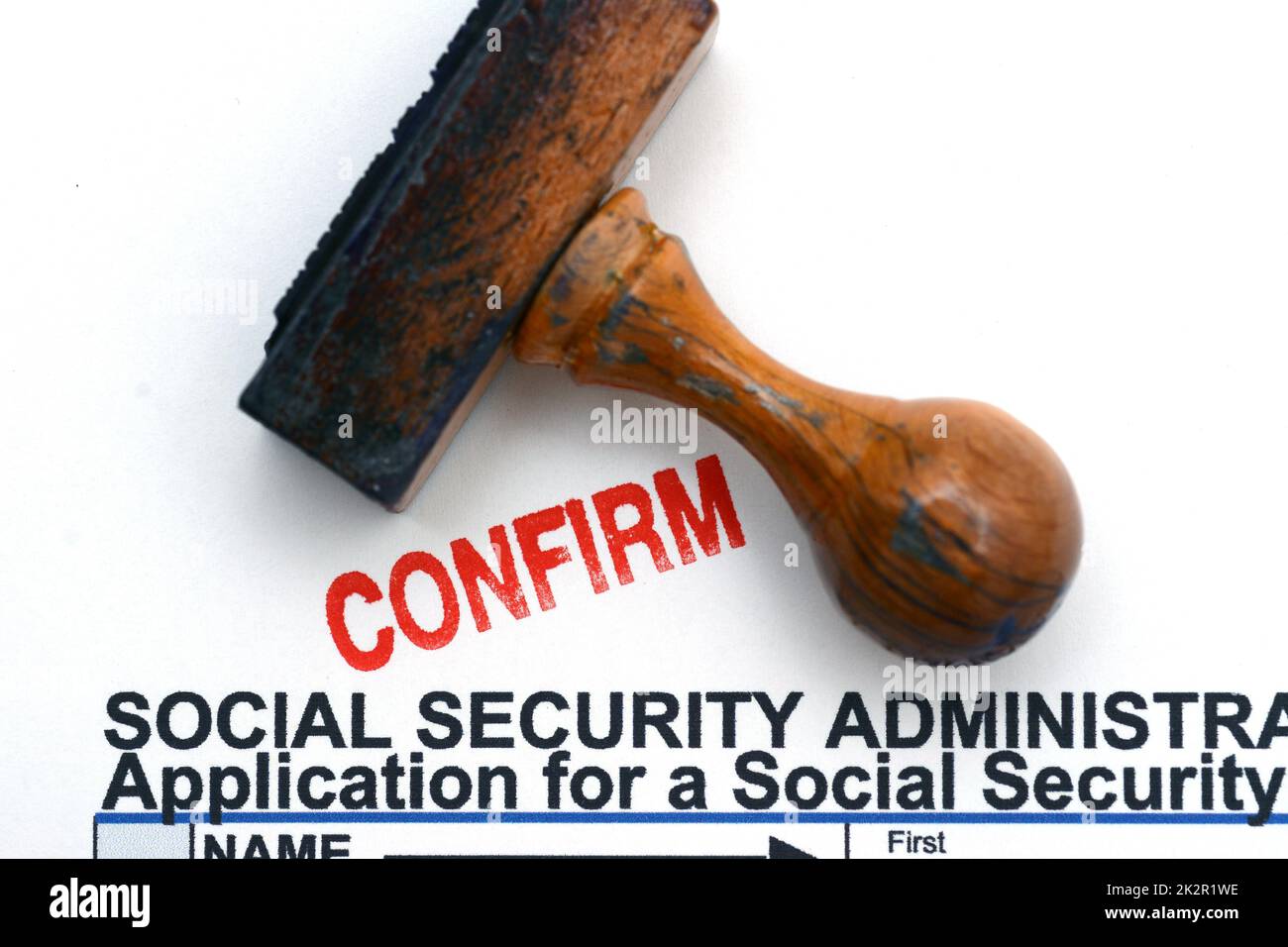 Social security form Stock Photo