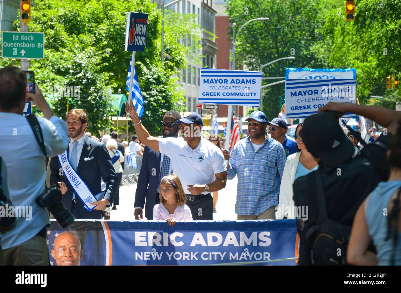 The annual Greek Independence Day Parade in New York Stock Photo Alamy