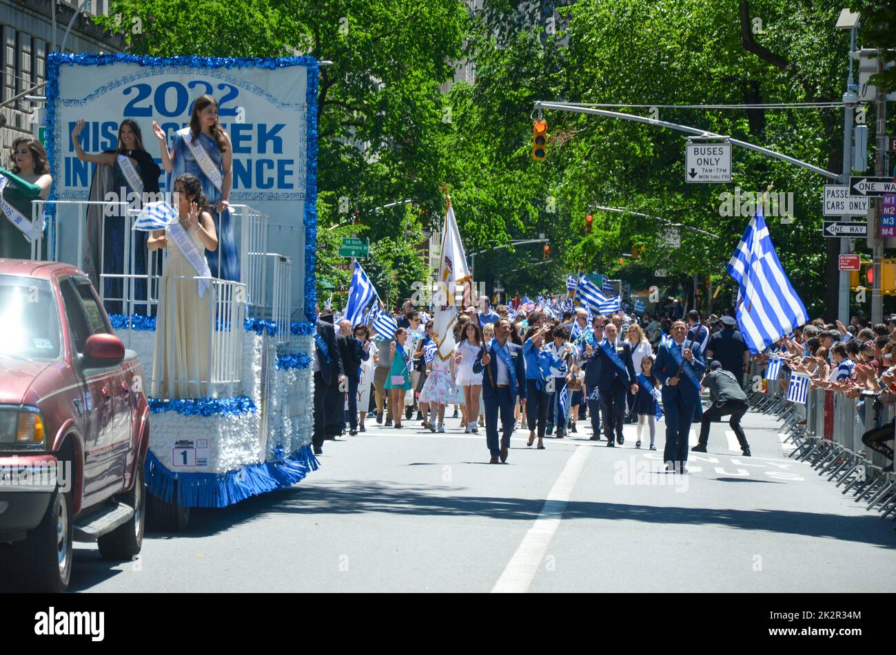 The annual Greek Independence Day Parade in New York Stock Photo Alamy