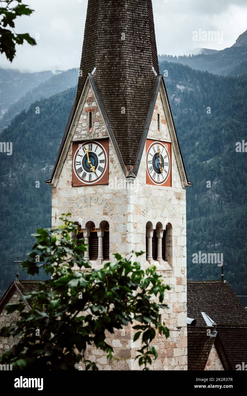 An old tower with a clock Stock Photo - Alamy