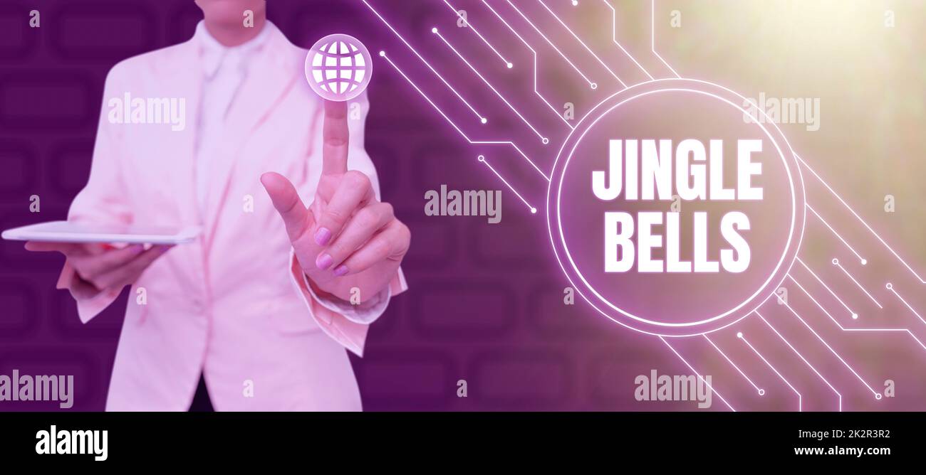 Text caption presenting Jingle Bells. Business approach Most famous