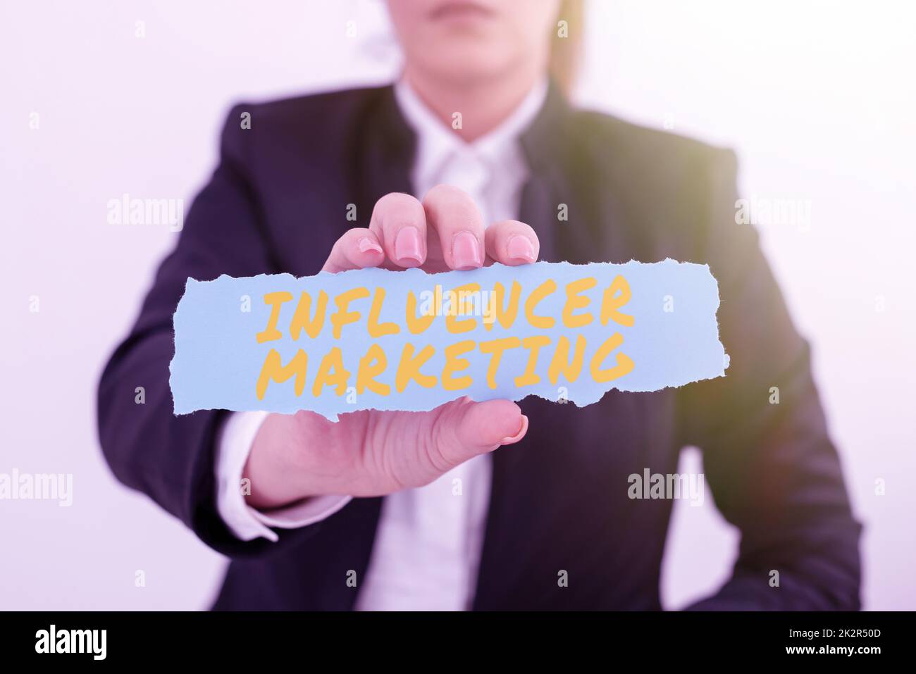 Text caption presenting Influencer Marketing. Concept meaning Endorser ...