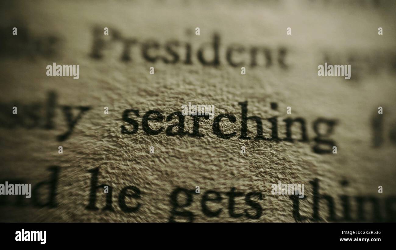 Classified document intelligence report focus on president text shallow depth of field Stock Photo