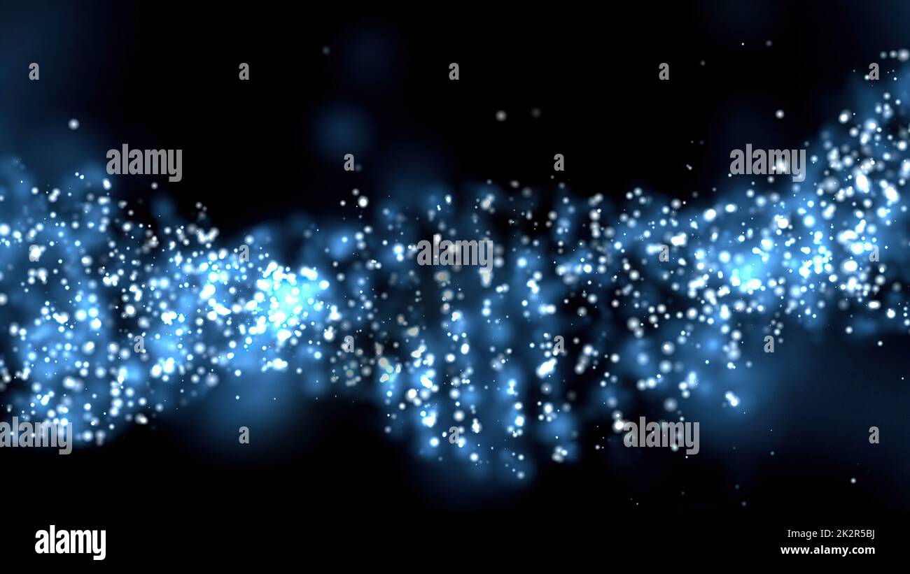 Blue Dust Particles over black Stock Photo - Alamy