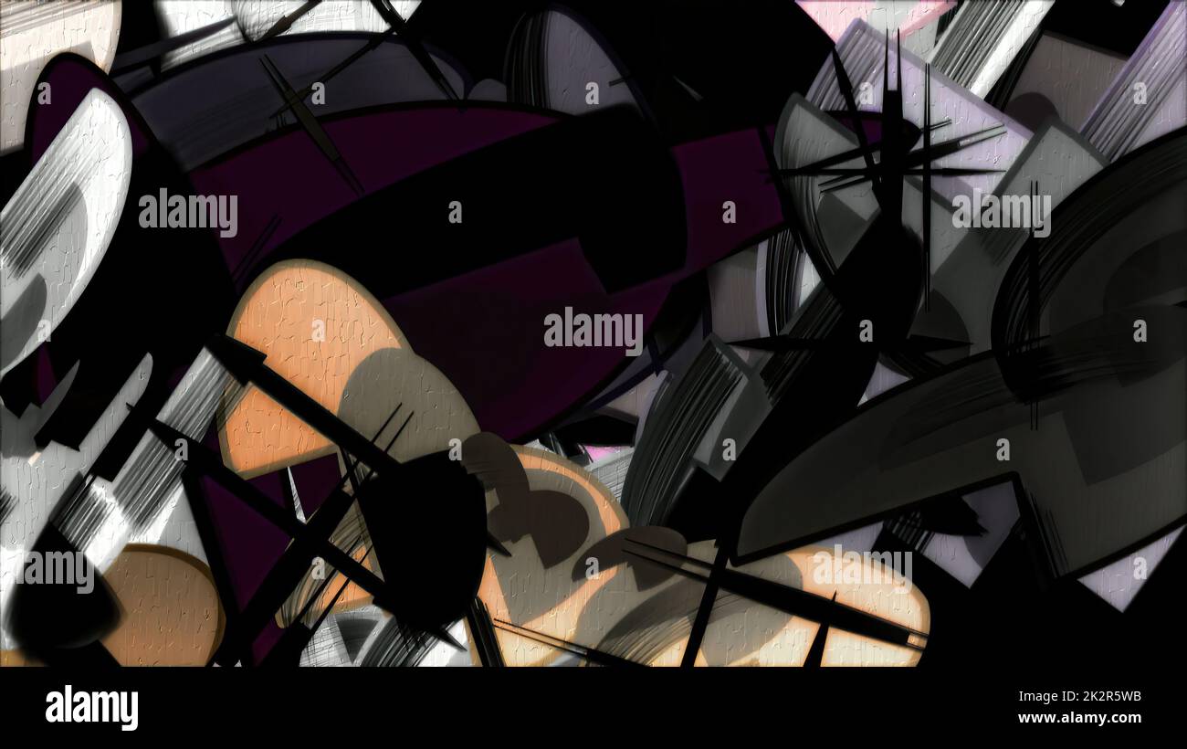 Graffiti hand draw digital art illustration Stock Photo