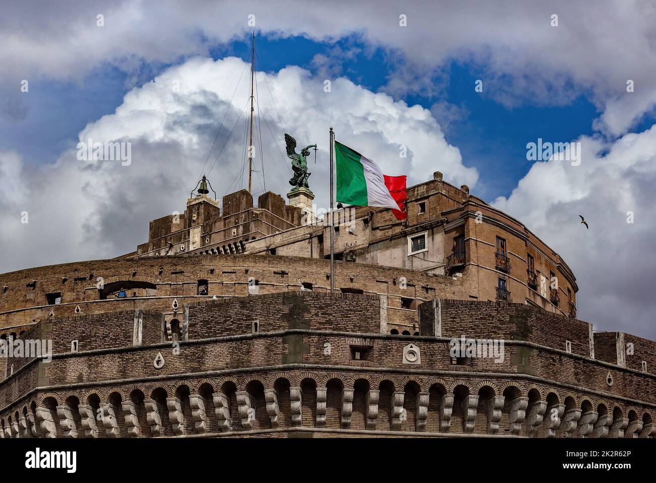 Castle of the Holy Angel or Sant'Angelo in Rome. Stock Photo