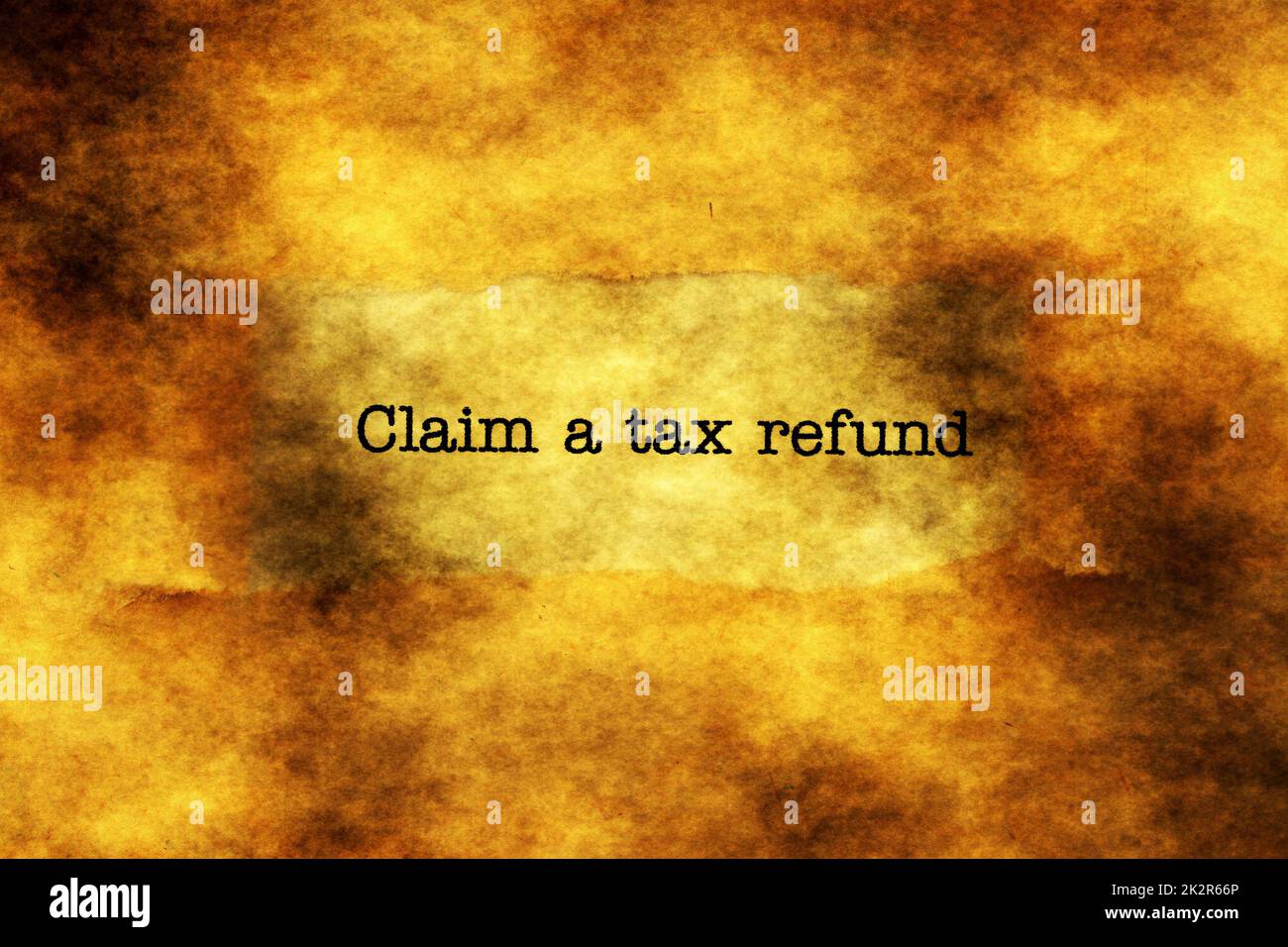 Claim tax refund grunge concept Stock Photo