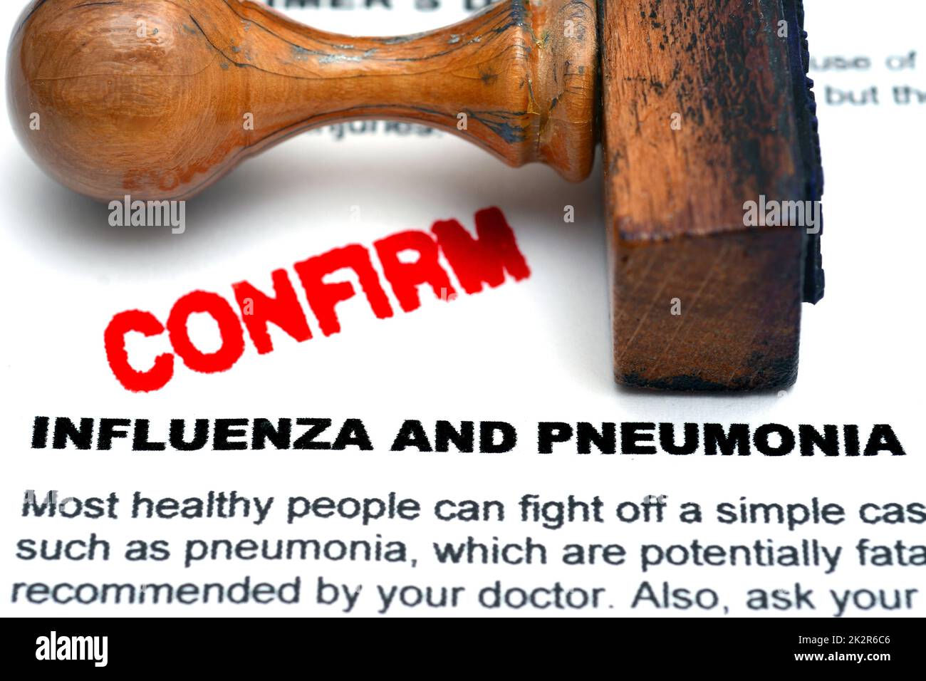 Influenza and pneumonia Stock Photo