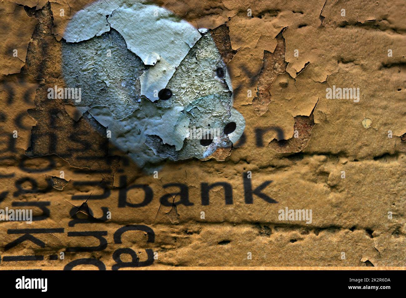 Piggy bank grunge concept concept Stock Photo