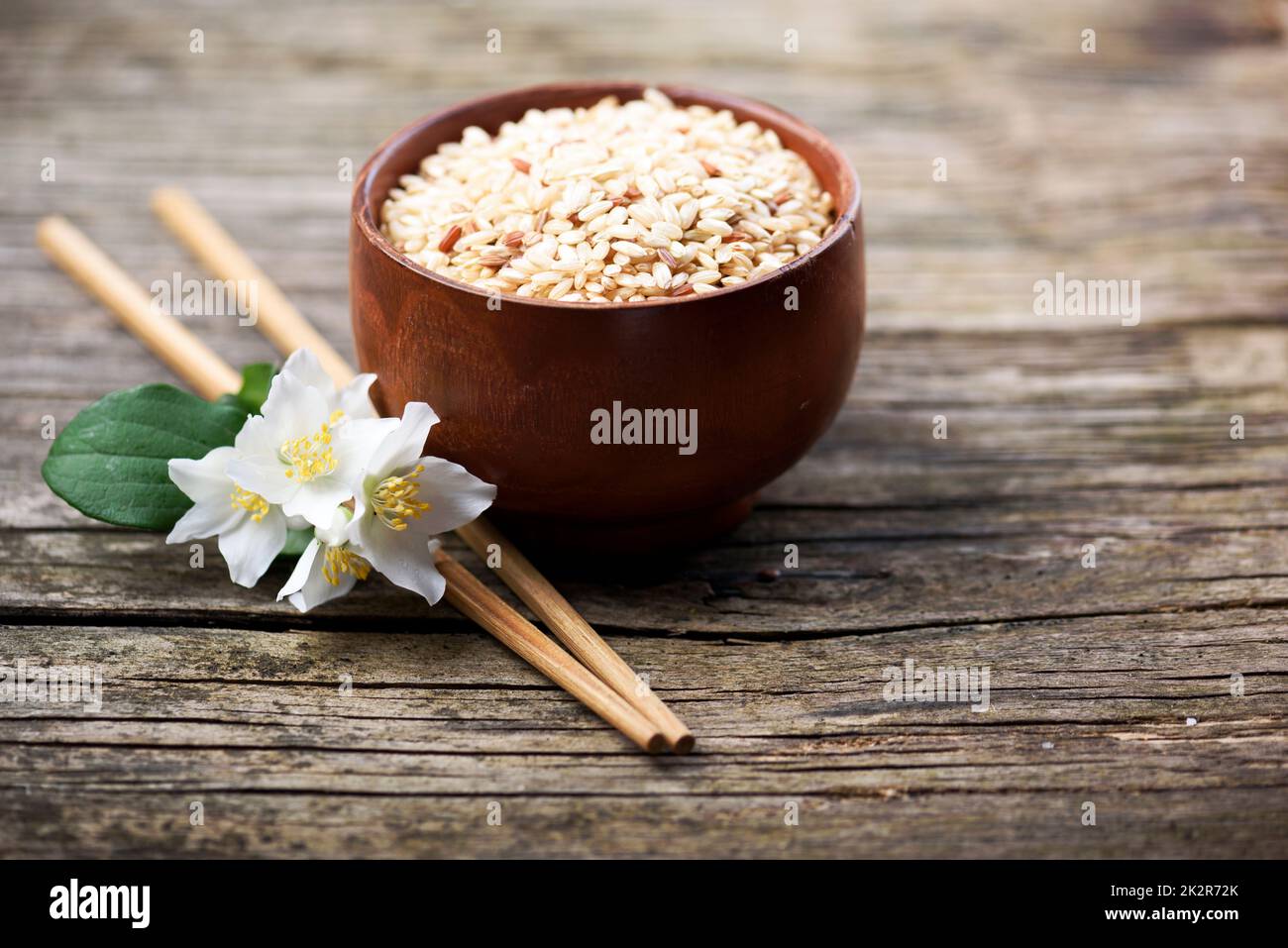 Rice and jasmine flower Stock Photo Alamy