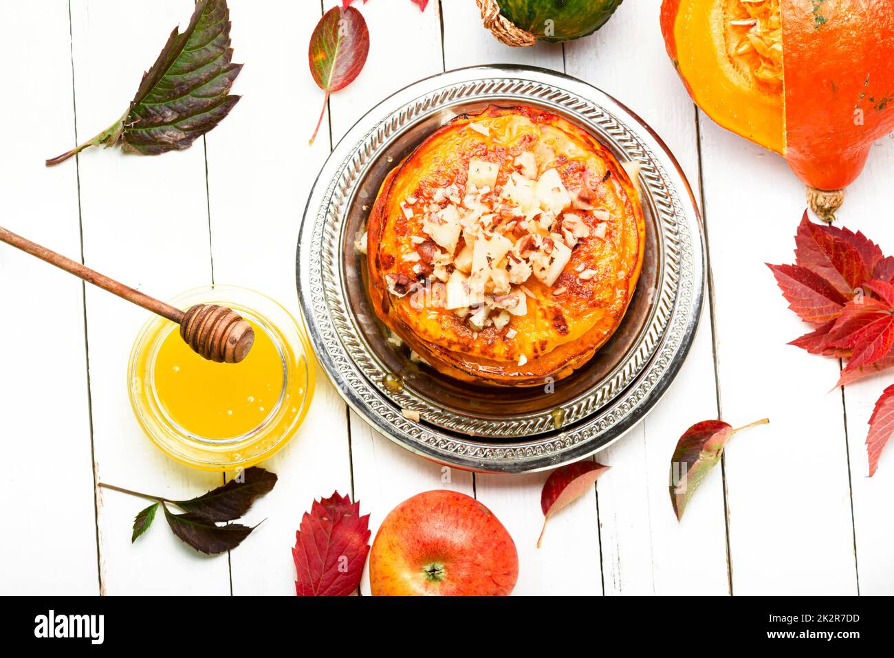 Appetizing homemade pancakes, fritter Stock Photo