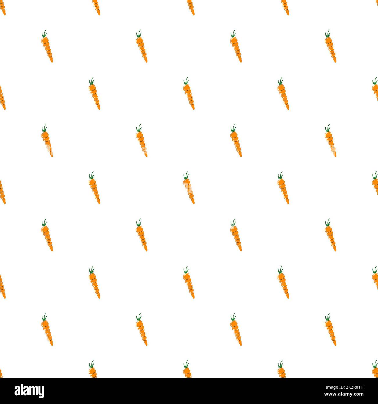 Cartoon Carrots Seamless Pattern Stock Photo