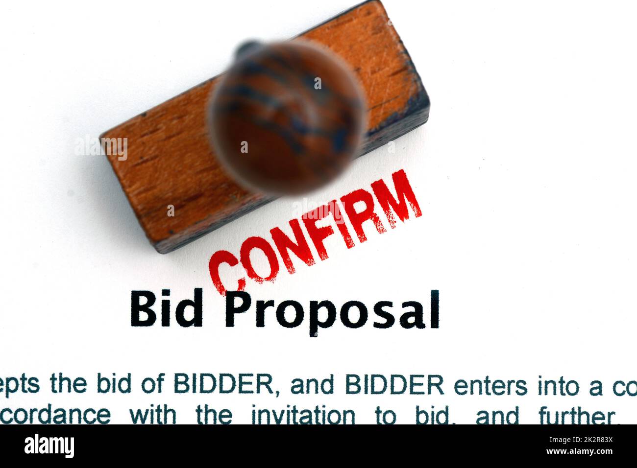 Bid proposal form Stock Photo