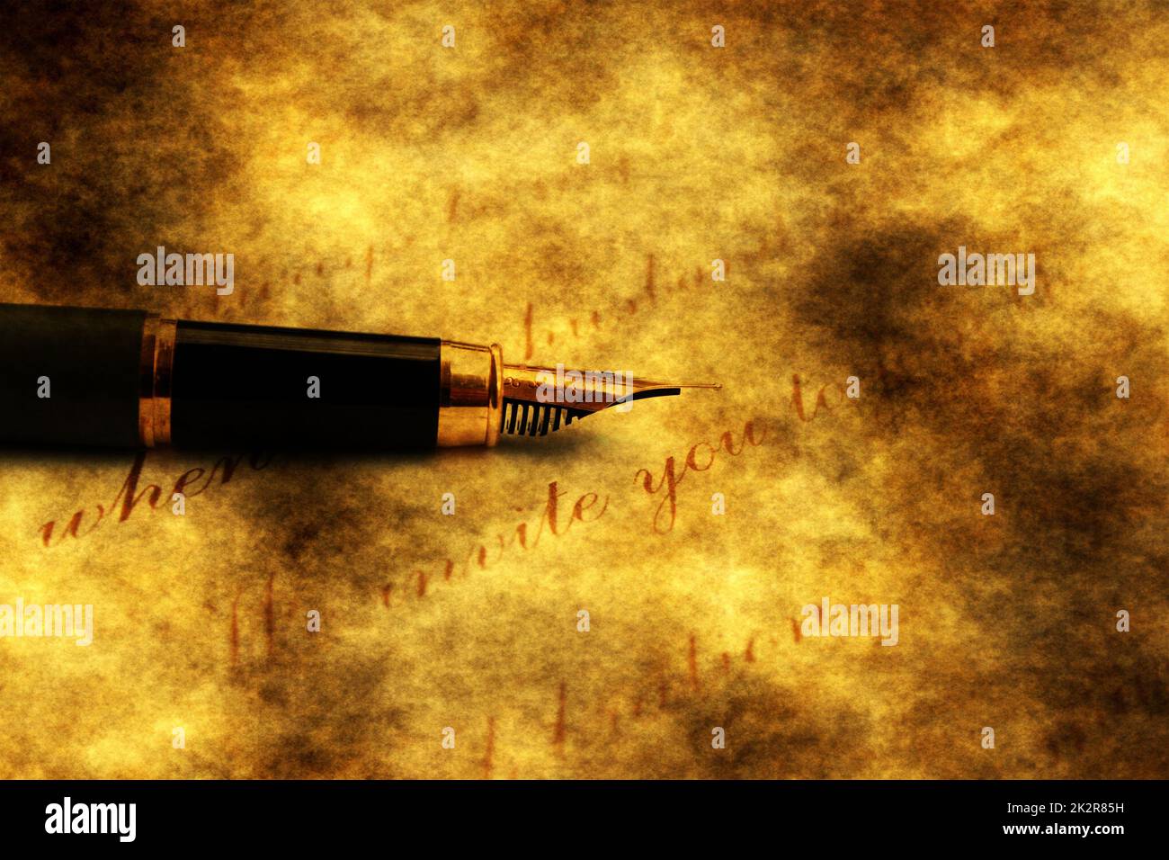 Love letter and fountain pen Stock Photo Alamy