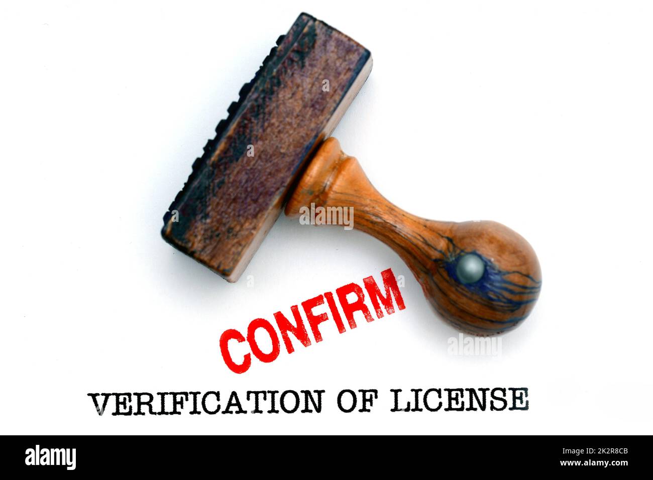 Verification of license Stock Photo