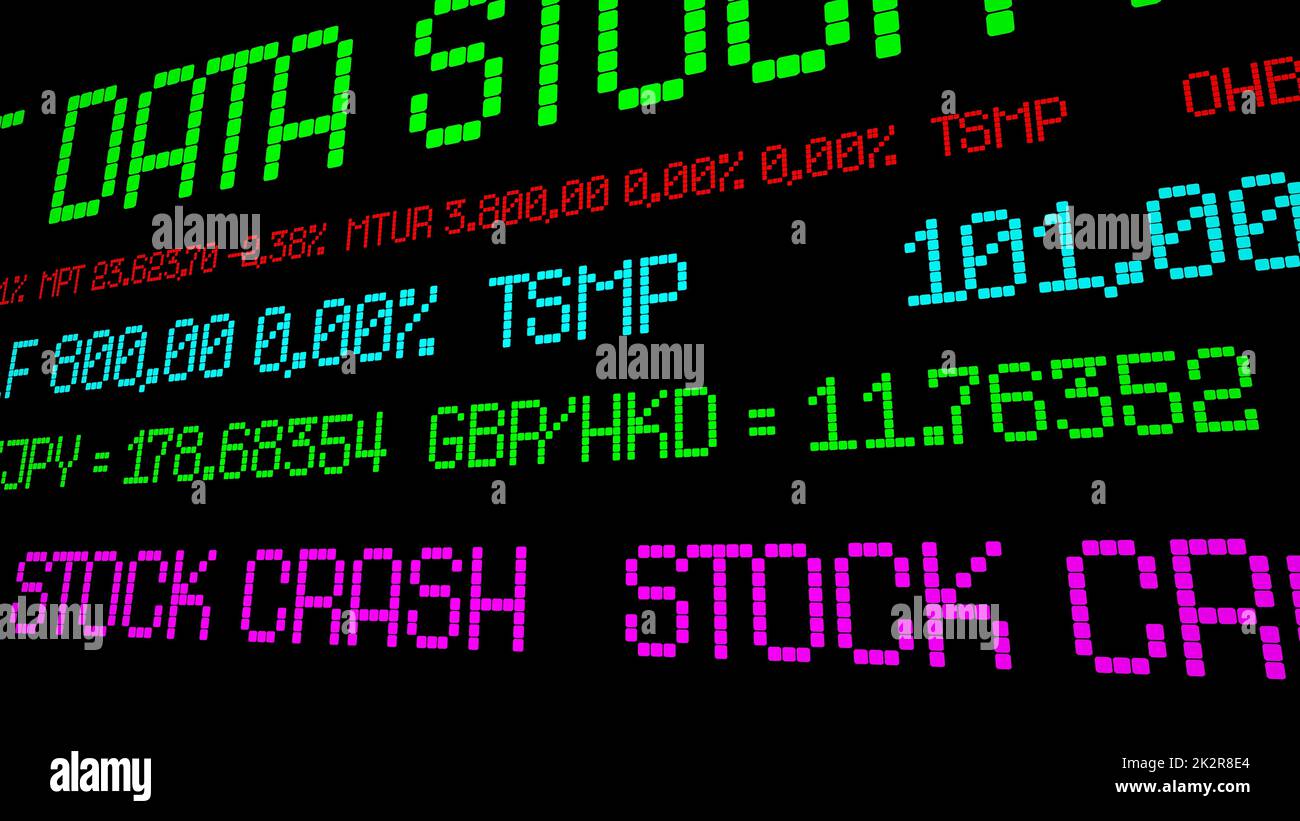 Stock crash ticker Stock Photo