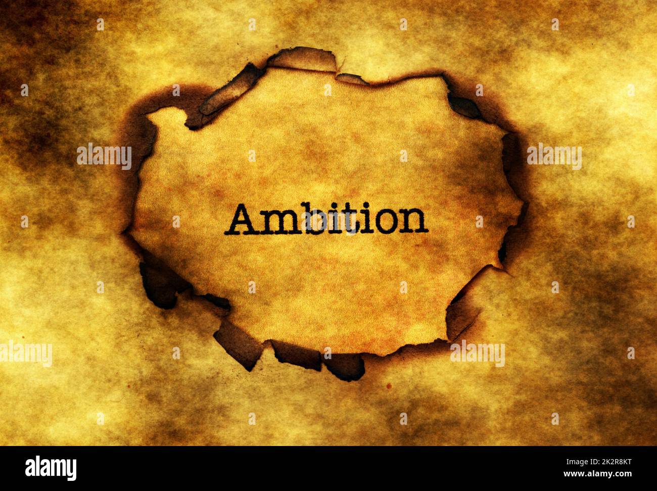 Ambition text on grunge background Stock Photo