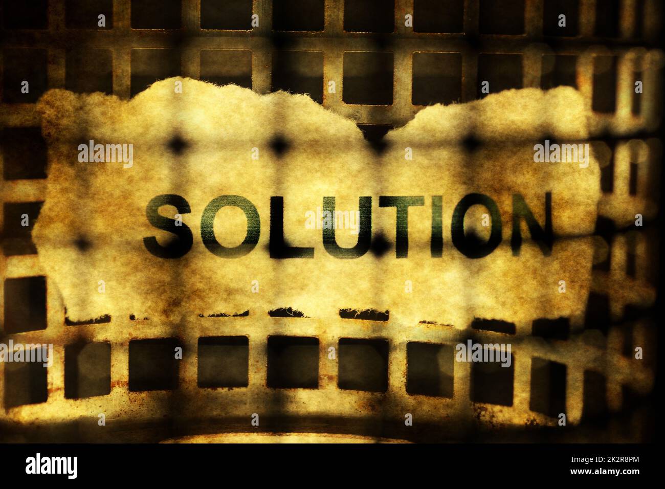 Solution concept behind bars Stock Photo Alamy