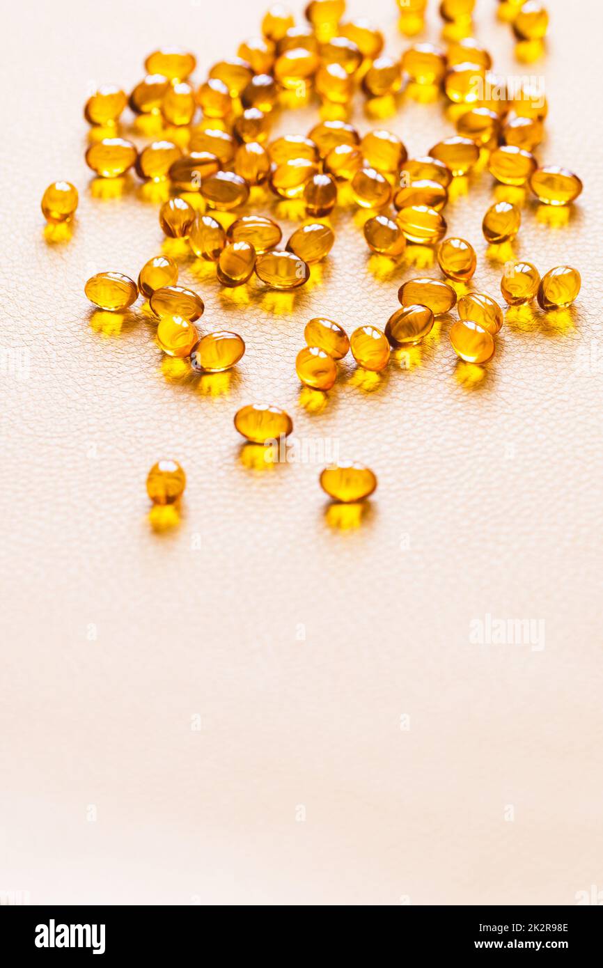 Vitamin D3 capsules. Medicine vitamins and dietary supplements